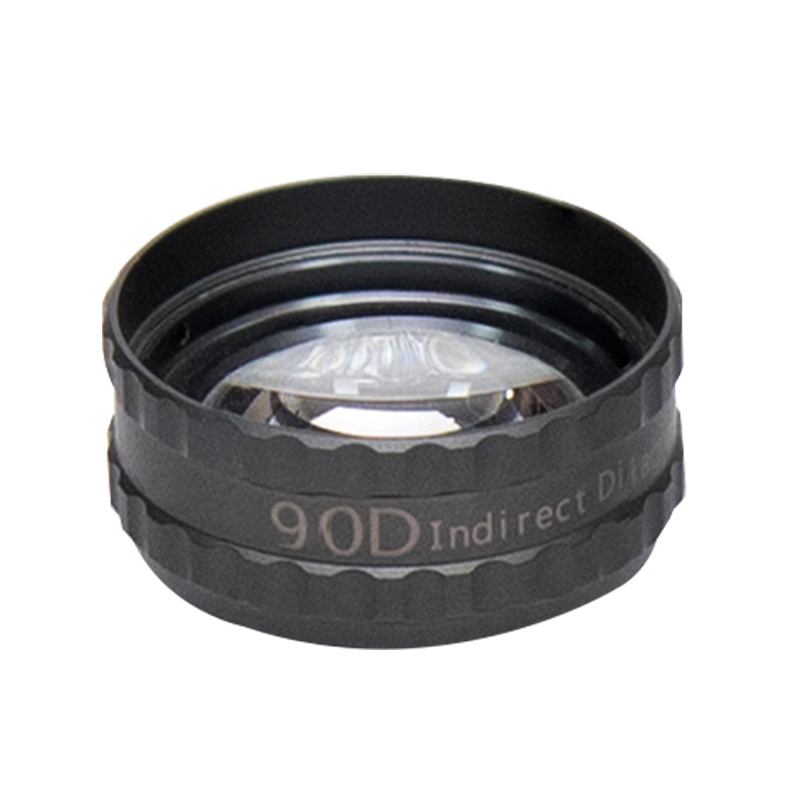 How do Aspheric Lenses 90D achieve clear, wide, and three-dimensional fundus observation without contact with the eyeball?